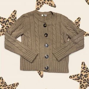Old Navy Cable Knit Cardigan - Brown